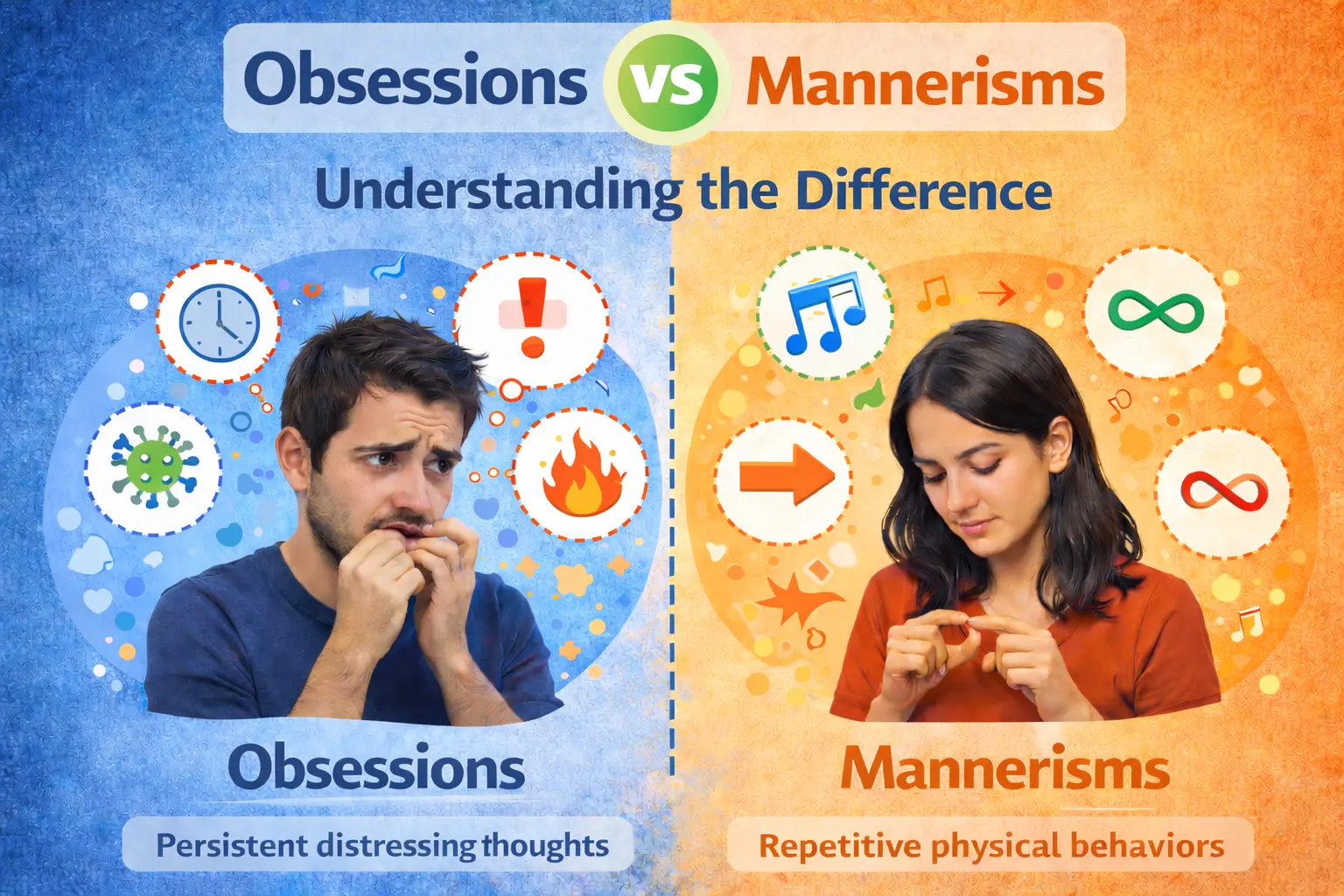 Obsessions vs Mannerisms